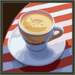 Diy Ölbilder nach zahlen- Ölgemälde für anfänger- Leinwand Ölgemälde set-diy kunst gesetzt kaffeetasse design