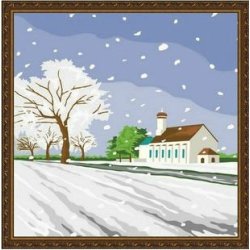 Diy Ölgemälde- schnee bild diy Öl malen nach zahlen leinwand Ölgemälde