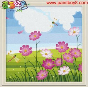 wholesales diy paint flower design painting on canvas hot selling craft gift coloring by numbers