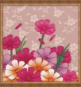 wholesales diy painting by numbers new flower design