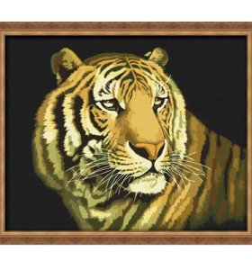 Ventas al por mayor diy pintura de la lona pintura al óleo animales del diseño del tigre pintura en la lona