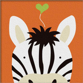 Diy Öl malen nach zahlen-sets cartoon-design 30*30cm für kinder- Ölgemälde