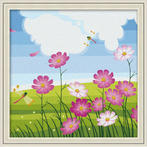 Tanz der libelle diy gemälde von zahlen- en71-3- astmd- 4236- junge 30*30cm acrylfarbe malen