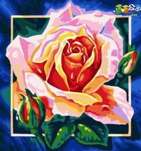 New design diy oil painting by numbers 2015 flower picture oil painting kit