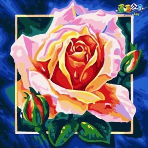 New design diy oil painting by numbers 2015 flower picture oil painting kit