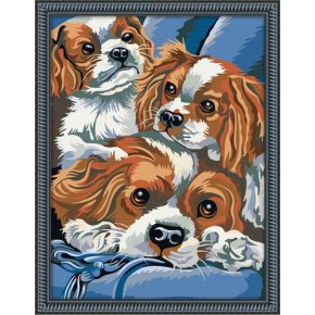 Besten preis diy Öl malen nach zahlen e053 hund bild tier-design leinwand Ölgemälde