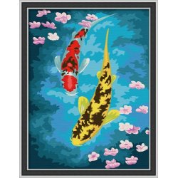 diy Ölgemälde abstrakten fisch bild seelandschaft diy Öl malen nach zahlen