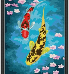 Diy pintura al óleo abstracta imagen de los pescados del paisaje marino pintura al óleo de Diy por números