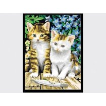 Diy digital oil painting E081 animal design cat photo painting by numbers