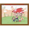 wholesales paint with numbers E001 happy family design oil canvas painting by number