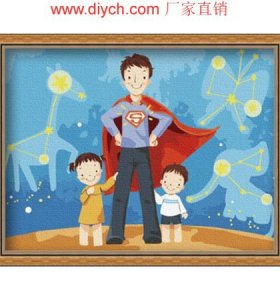 wholesales painting by numbers family picture painting on canvas