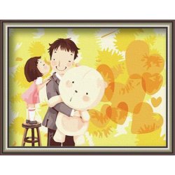 Großhandel fabrik 30*40cm Öl cartoon malerei painty nach Anzahl diy Ölgemälde