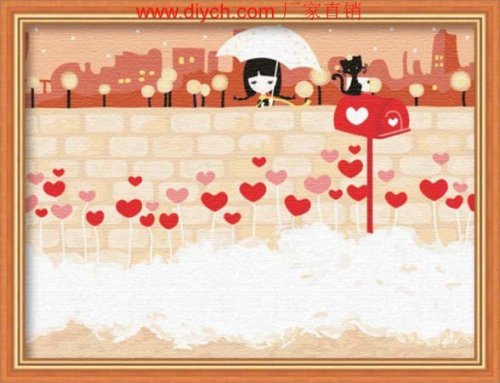 E009 heart design acrylic painting wholesales painting with numbers
