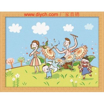 cartoon character canvas oil painting by numbers wholesales diy painting