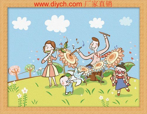cartoon character canvas oil painting by numbers wholesales diy painting