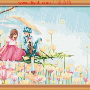 30*40cm cartoon oil painting wholesales diy oil painting with numbers