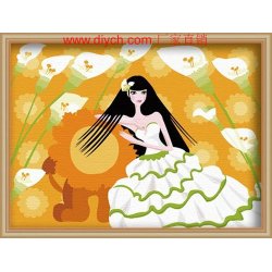 Ventas al por mayor diy mujeres bellas artes pintura al óleo por números, Mejor fábrica de pintura china