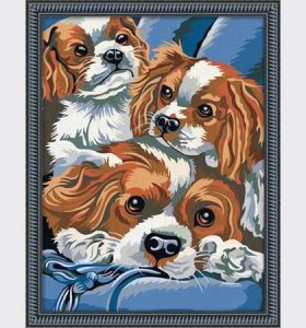 Diseño del perro pintura al óleo sobre animal de la lona de la pintura de ventas al por mayor pintura por números