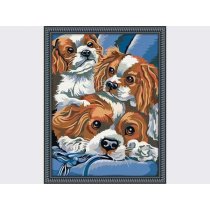 dog design oil painting on canvas animal photo painting wholesales painting by numbers