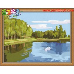 F028 naturel Landschaft acryl-malerei auf leinwand großhandel malen mit zahlen