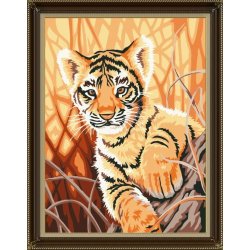 Großhandel diy Öl malen nach zahlen e084 tier tiger-design