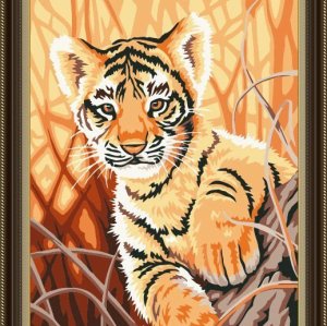 wholesales diy oil paint by numbers E084 animal tiger design