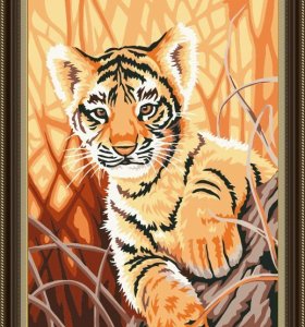 Ventas al por mayor diy pintura de aceite by números E084 animal tiger design