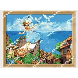 Großhandel malen mit Zahlen e104 30*40cm seascpe Öl malen nach zahlen auf leinwand