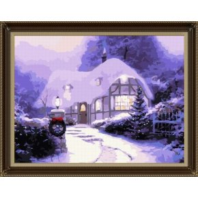 Ventas al por mayor pintura por números de la nieve pintura al óleo del paisaje por números