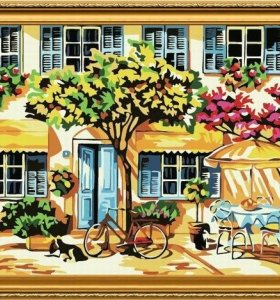 garden landscape painting on canvas wholesales diy oil painting by numbers
