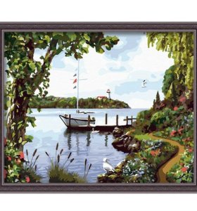 wholesales nature landscape oil painting by numbers coloring by numbers diy oil painting