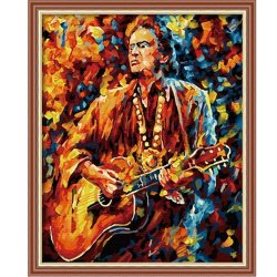 Abstracto cantante pintura al óleo por números ventas al por mayor de diy pintura al óleo
