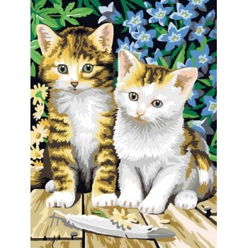 wholesales diy painting with numbers E081 cat design animal picture painting on canvas