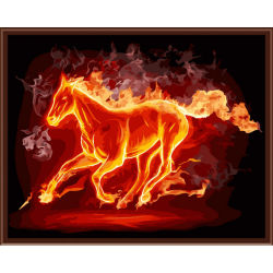2.5 cm de espesor de madera para correr marco de la lona del caballo kits de la pintura de