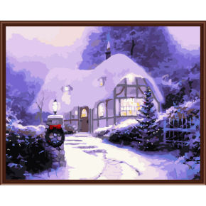 2,5 cm Dicke holzrahmen malerei mit zahlen-sets weihnachten bild malerei