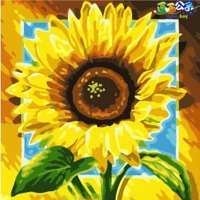 Best price Diy oil paint by numbers F032 sunflower design paitning jia cai tian yan