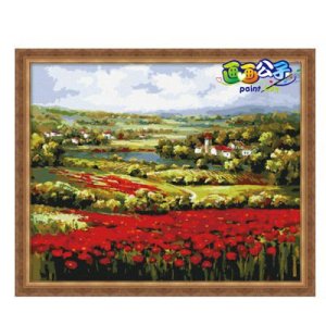 flower landscape oil painting by numbers Painting for kids