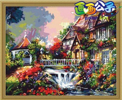 garden landscape oil painting on canvas diy art set factory new design Painting for kids