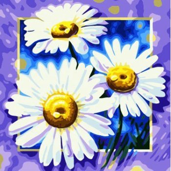 flower design oil painting on canvas F033