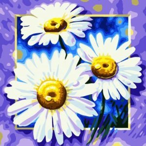 flower design oil painting on canvas F033