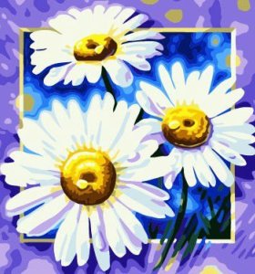 flower design oil painting on canvas F033
