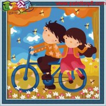 oil painting beginner kit- wholesales diy painting cartoon design canvas painting