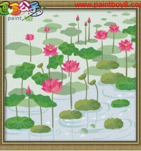 wholesales diy oil painting by numbers chinese flowers painting on canvas kit