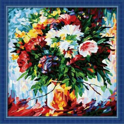 F008 flower design picture painting on canvas wholesales painting with numbers