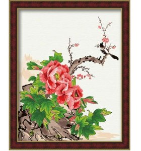 Ventas al por mayor diy pintura por números chino flores del nuevo diseño de pintura