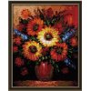 wholesales diy paint by numbers sunflower abstract flower painting flower with vase