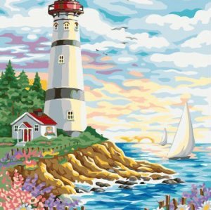 wholesales diy paint by numbers nature landscape oil paint by numbers yiwu artsuppliers