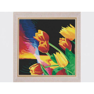 F001abstract oil painting on canvas with flower picture wholesales painting with numbers