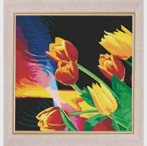 F001abstract oil painting on canvas with flower picture wholesales painting with numbers