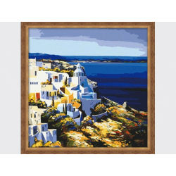 F028 paisaje marino pintura de acrílico en la lona ventas al por mayor pintura con números